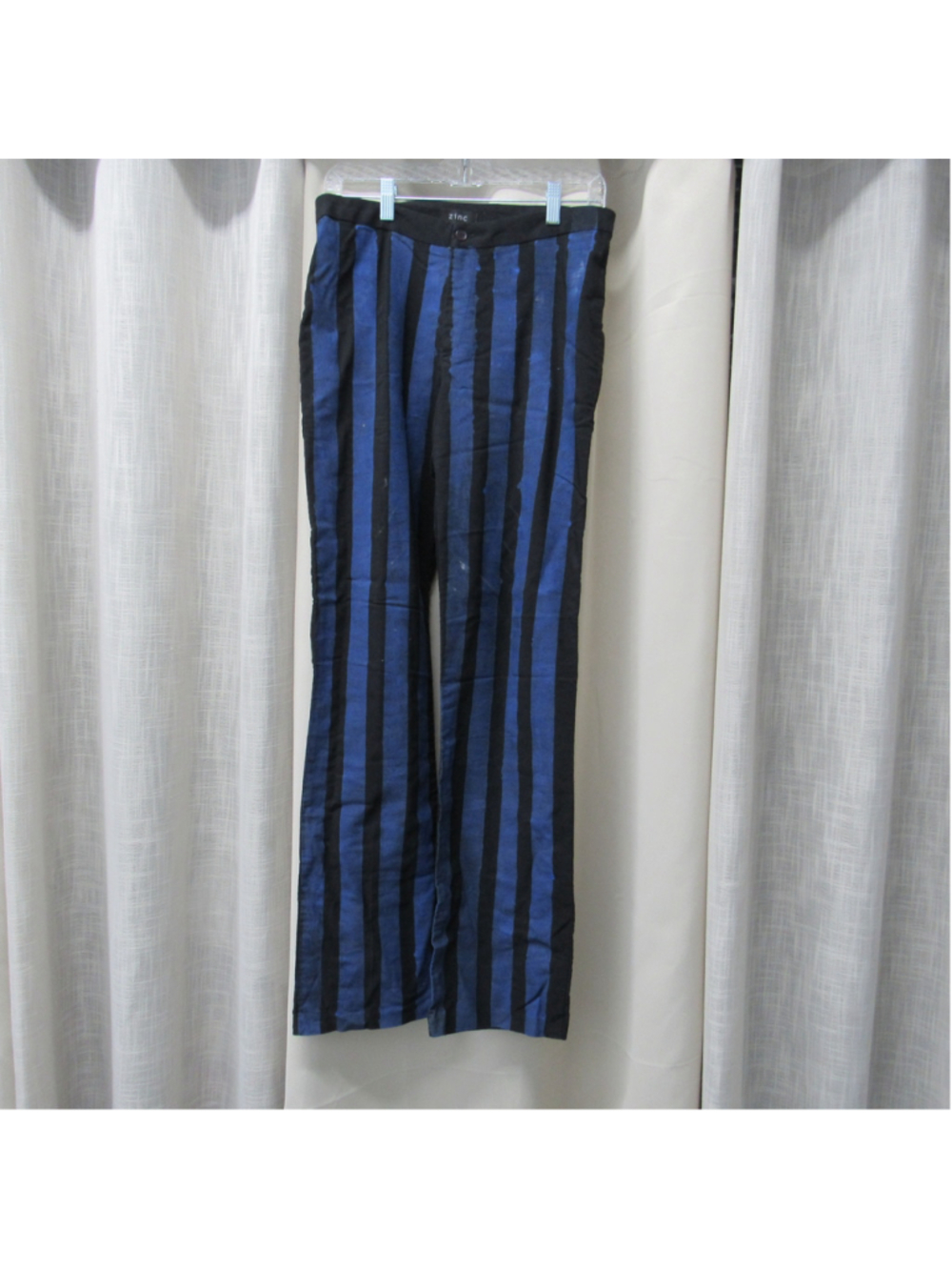 VTG Y2K Zinc Black Flared Pants Trouser Size 9 Made in USA High Stretch Mid Rise